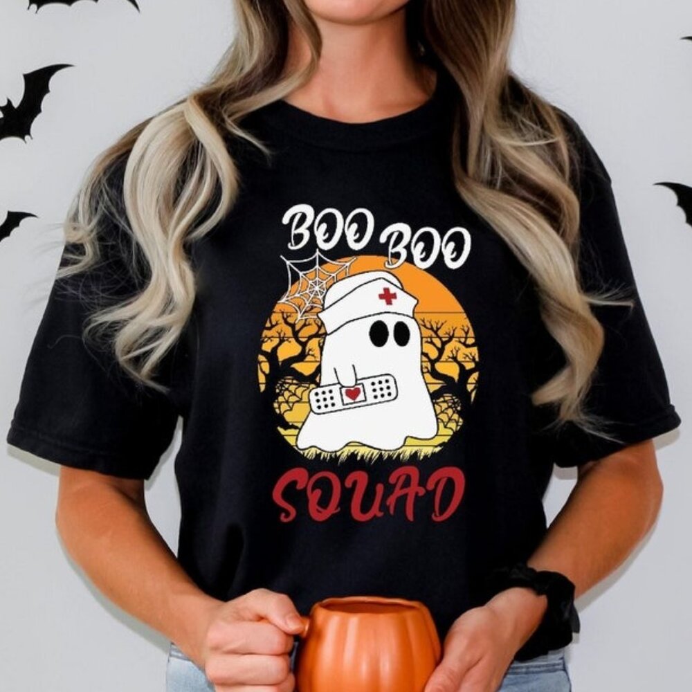 Halloween Boo Boo Squad Shirt, Halloween Ghost Nurse Shirt, Halloween Nurse Tee